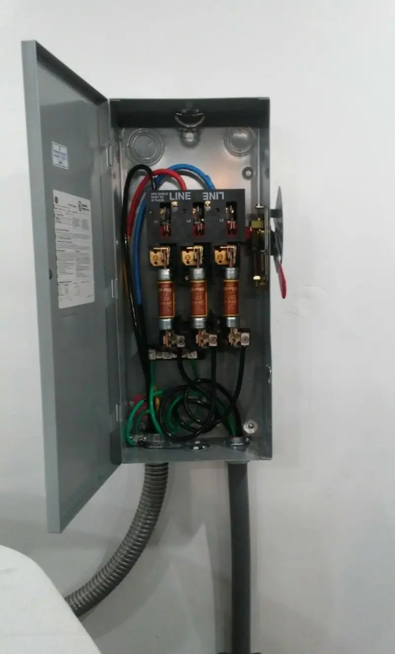 Three-phase disconnect switch installed for Electrical Wiring & Rewiring in Sauk Centre